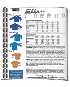 Cutting Line Designs #51261 Color Me Chic 7 Cutting Line Designs #51261 Color Me Chic -VOGUE FABRICS STORE CLD ColorMeChic back