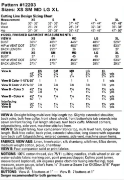 Cutting Line Designs #12203 The Director's Cut - Blouse Sewing Pattern 6 Cutting Line Designs #12203 The Director's Cut - Blouse Sewing Pattern -VOGUE FABRICS STORE CutLine DirectCut back 702