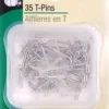 Dritz #100 T-Pins - 35 Count 1 Dritz #100 T-Pins - 35 Count -VOGUE FABRICS STORE Dritz 35TPins 300