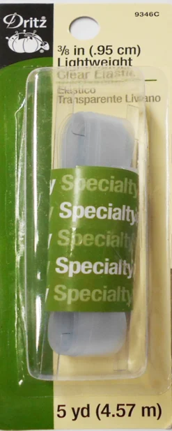 Dritz #9346C - Lightweight Clear Elastic - 3/8"