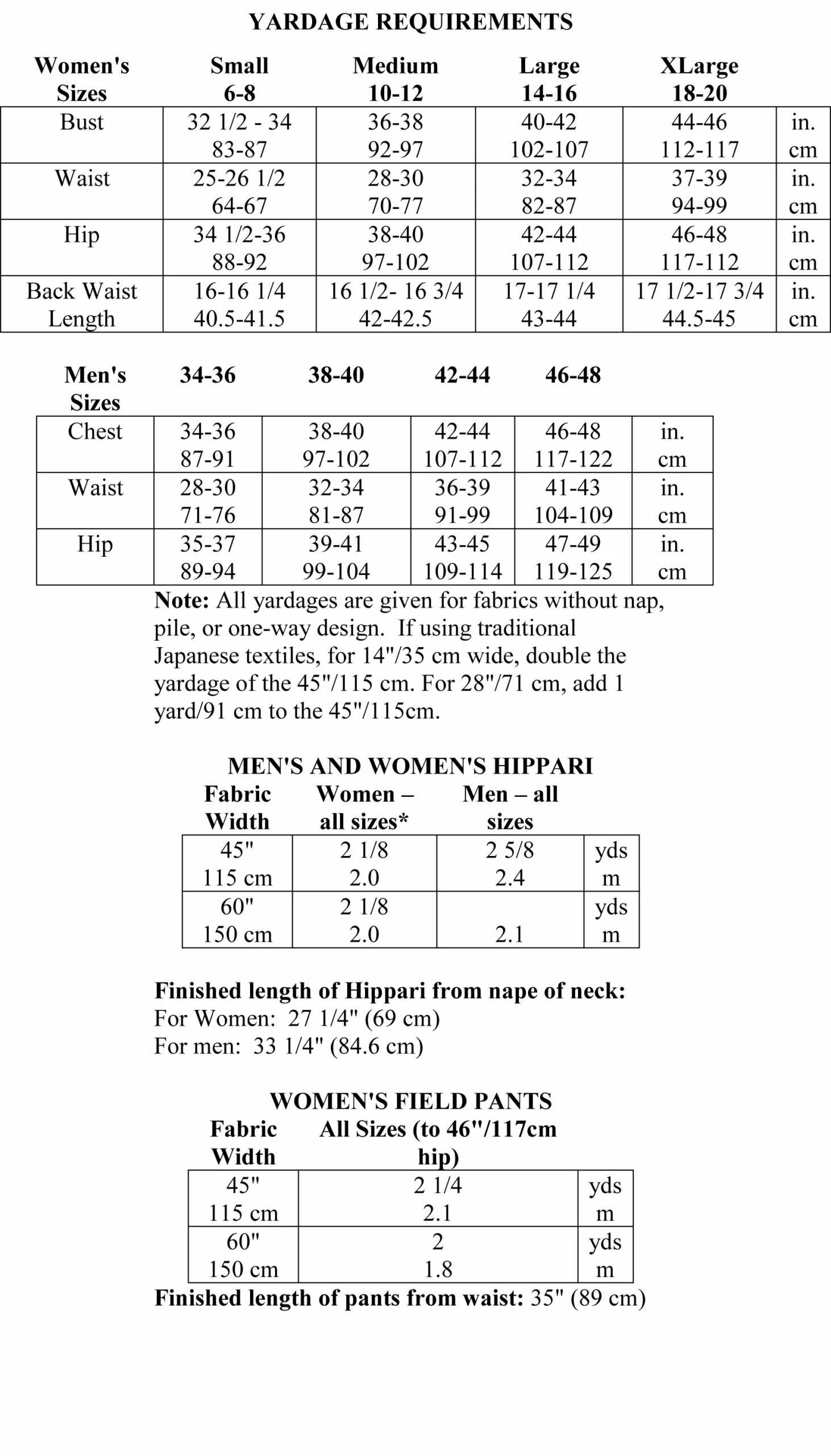 Folkwear #112 Japanese Field Clothing Sewing Pattern 7 Folkwear #112 Japanese Field Clothing Sewing Pattern - Image 6