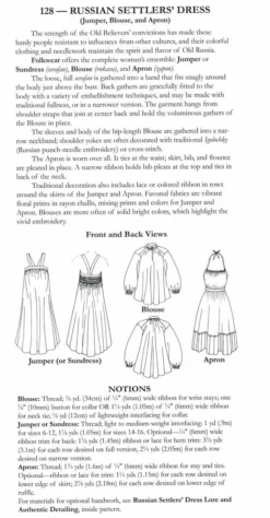 Folkwear #128 Russian Settlers' Dress 6 Folkwear #128 Russian Settlers' Dress -VOGUE FABRICS STORE FW128 back 2
