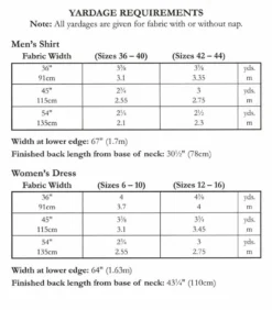Folkwear #148 Black Forest Smock 7 Folkwear #148 Black Forest Smock -VOGUE FABRICS STORE FW148 back 2