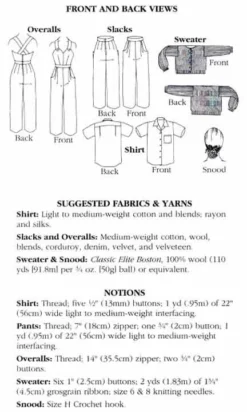 Folkwear #240 Rosie The Riveter -VOGUE FABRICS STORE FW240back 1