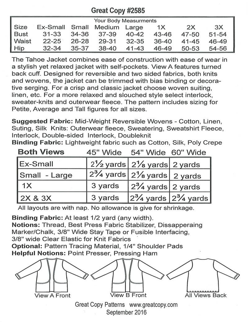 Great Copy #2585 Tahoe Jacket 4 Great Copy #2585 Tahoe Jacket - Image 2