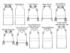 Great Copy Patterns #2780 - Key West Tank And Dress Sewing Pattern -VOGUE FABRICS STORE GCP 2780 KeyWest flats