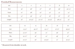 Liesl + Co - Belgravia Knit Dress Sewing Pattern 28 Liesl + Co - Belgravia Knit Dress Sewing Pattern -VOGUE FABRICS STORE LnC Belgravia Finished Measurements