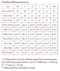 Liesl + Co - Chai Tee Sewing Pattern -VOGUE FABRICS STORE LnC ChaiTee Measurements