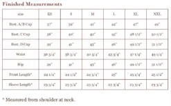 Liesl + Co - Noord T-Shirt + Sweatshirt Sewing Pattern 31 Liesl + Co - Noord T-Shirt + Sweatshirt Sewing Pattern -VOGUE FABRICS STORE LnC Noord finished measurements