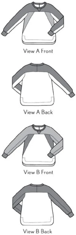 Liesl + Co - Noord T-Shirt + Sweatshirt Sewing Pattern 29 Liesl + Co - Noord T-Shirt + Sweatshirt Sewing Pattern -VOGUE FABRICS STORE LnC Noord flats