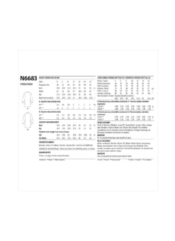 New Look 6683 - Misses' Dresses -VOGUE FABRICS STORE N6683 envelope back 1