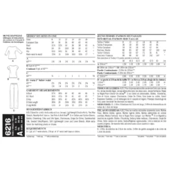 New Look #6216 - Misses' Easy Knit Top + Woven Pants Sewing Pattern 9 New Look #6216 - Misses' Easy Knit Top + Woven Pants Sewing Pattern -VOGUE FABRICS STORE NL 6216 back