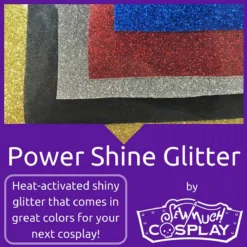 Power Shine Glitter By Sew Much Cosplay - Vinyl-backed Iron-on Glitter Fabric
