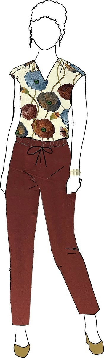 VF232-16 Catacombs Première - Large Brown And Grey Flowers On A French Vanilla Cotton Lawn Fabric 8 VF232-16 Catacombs Première - Large Brown And Grey Flowers On A French Vanilla Cotton Lawn Fabric - Image 6