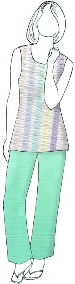 VF233-32 Bane Multi - Pastel Wide-striped Seersucker Fabric 11 VF233-32 Bane Multi - Pastel Wide-striped Seersucker Fabric -VOGUE FABRICS STORE Showcase VF233 32 33