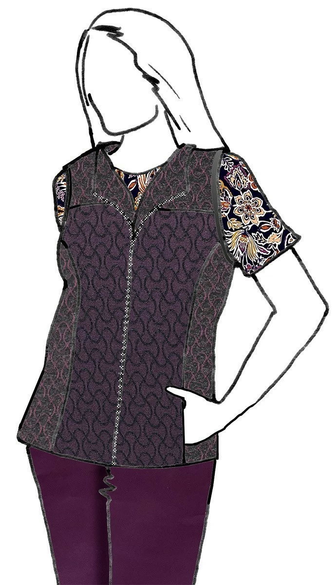 VF235-10 Europa Reverie - Beautiful Rayon Challis Print Fabric 8 VF235-10 Europa Reverie - Beautiful Rayon Challis Print Fabric - Image 6