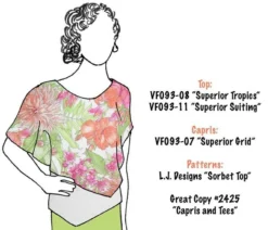 L.J. Designs "A La Mode", Sorbet Top -VOGUE FABRICS STORE SorbetTop VF093 08 02