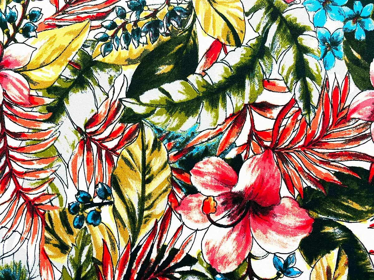 VF222-23 Rare Blooming - Dynamic Floral Print Double-Brushed Sof-Knit Fabric 5 VF222-23 Rare Blooming - Dynamic Floral Print Double-Brushed Sof-Knit Fabric - Image 3