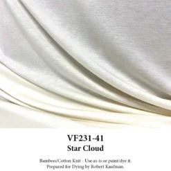 VF231-41 Star Cloud - Winter White Bamboo Rayon And Cotton Blend Jersey PFD Fabric