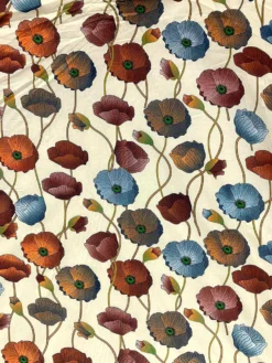 VF232-16 Catacombs Première - Large Brown And Grey Flowers On A French Vanilla Cotton Lawn Fabric 12 VF232-16 Catacombs Première - Large Brown And Grey Flowers On A French Vanilla Cotton Lawn Fabric -VOGUE FABRICS STORE VF232 16 full