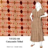VF232-18 Catacombs Tribal - Warm Earthtone Rayon Challis Novelty Print Fabric 2 VF232-18 Catacombs Tribal - Warm Earthtone Rayon Challis Novelty Print Fabric -VOGUE FABRICS STORE VF232 18