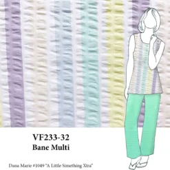 VF233-32 Bane Multi - Pastel Wide-striped Seersucker Fabric