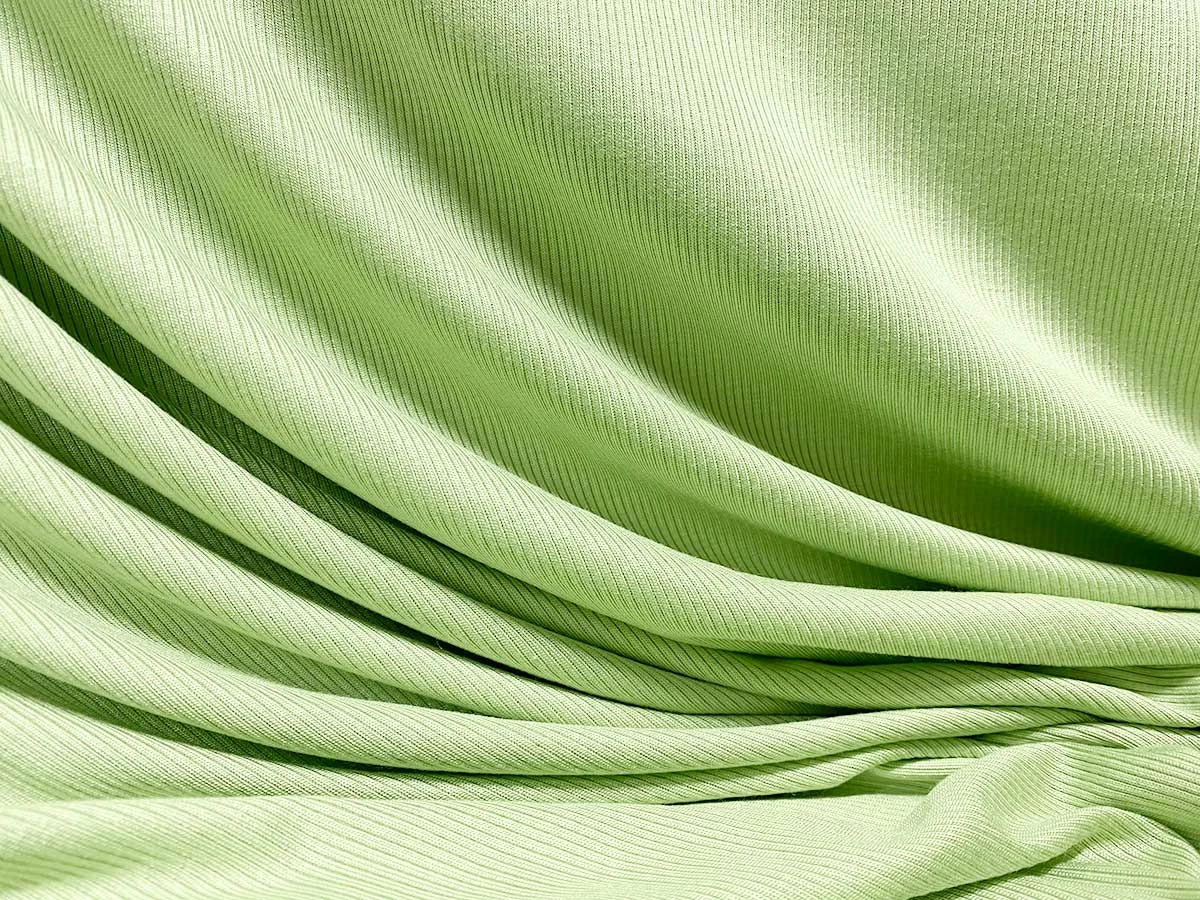 VF234-08 Flavor Ribs - Bright Celery Colored Super-soft Modal Rib Knit Fabric 5 VF234-08 Flavor Ribs - Bright Celery Colored Super-soft Modal Rib Knit Fabric - Image 3