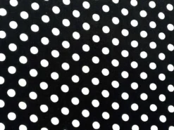 VF234-49 Therapy Polka - White Dots On Black Rayon Challis Fabric 12 VF234-49 Therapy Polka - White Dots On Black Rayon Challis Fabric -VOGUE FABRICS STORE VF234 49 flat