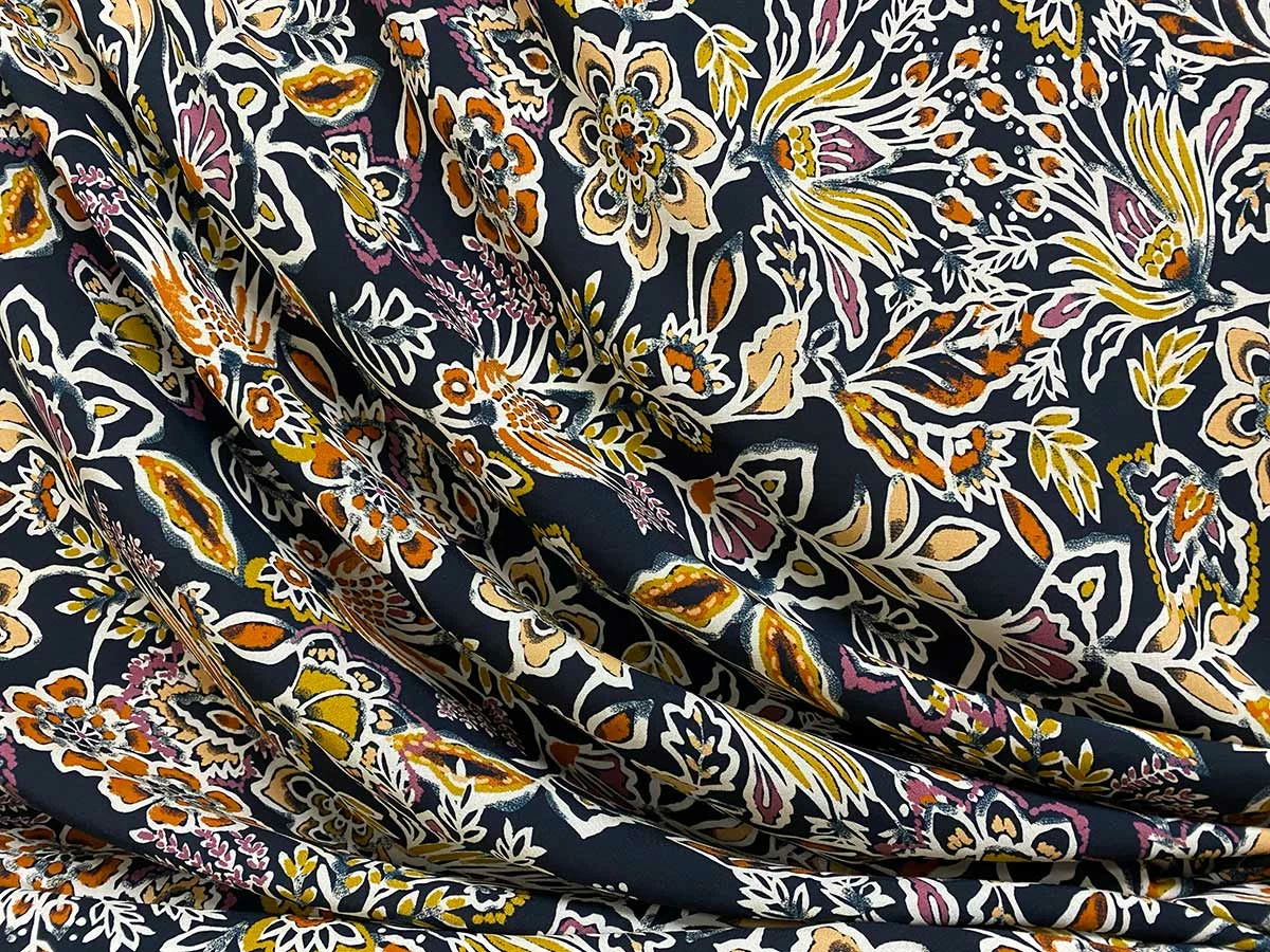 VF235-10 Europa Reverie - Beautiful Rayon Challis Print Fabric 4 VF235-10 Europa Reverie - Beautiful Rayon Challis Print Fabric - Image 2