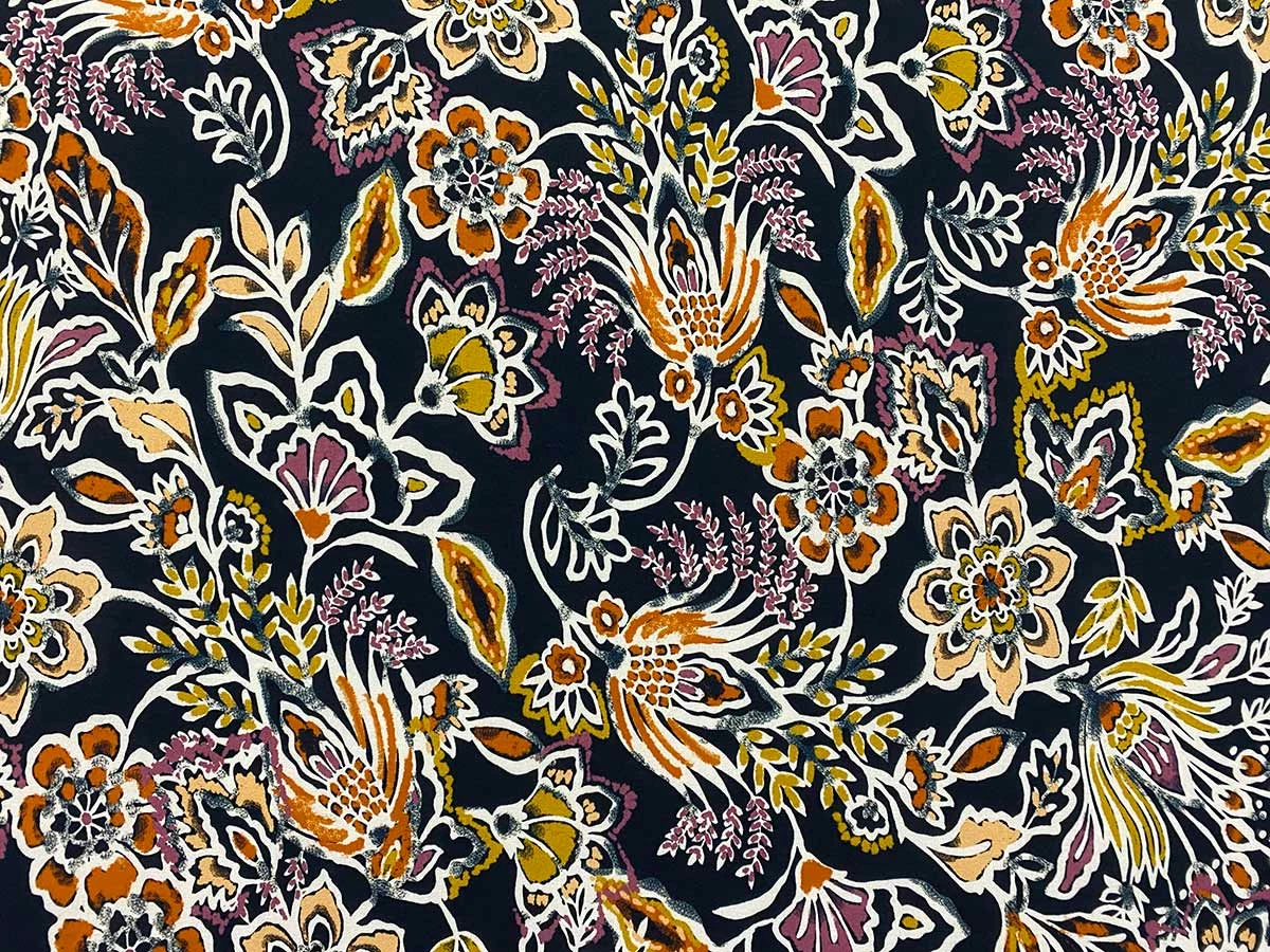VF235-10 Europa Reverie - Beautiful Rayon Challis Print Fabric 7 VF235-10 Europa Reverie - Beautiful Rayon Challis Print Fabric - Image 5