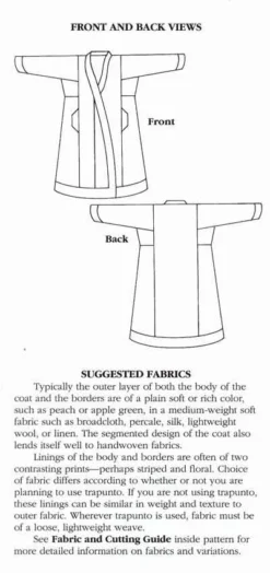 Folkwear #106 Turkish Coat -VOGUE FABRICS STORE fw106image