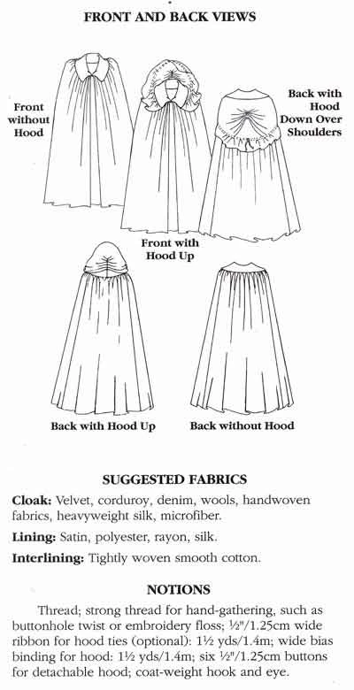 Folkwear #208 Kinsale Cloak For Maidens 5 Folkwear #208 Kinsale Cloak For Maidens - Image 3